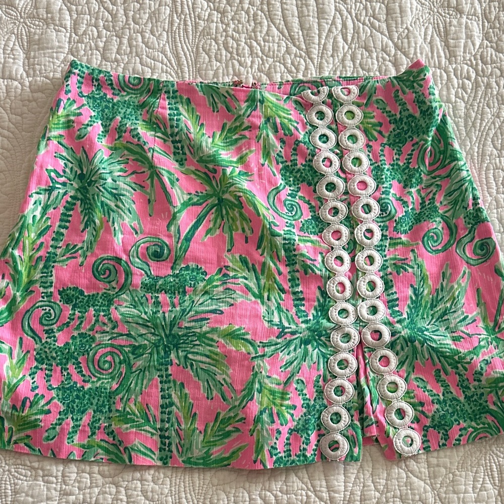 Lilly Pulitzer Pink and Green Tropical Skort